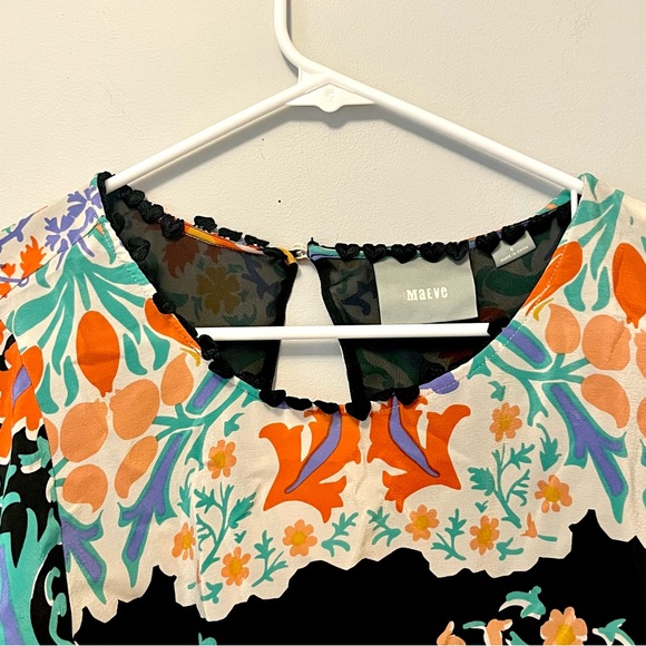 Anthropologie x Maeve flowy colorful floral print blouse - Picture 12 of 15